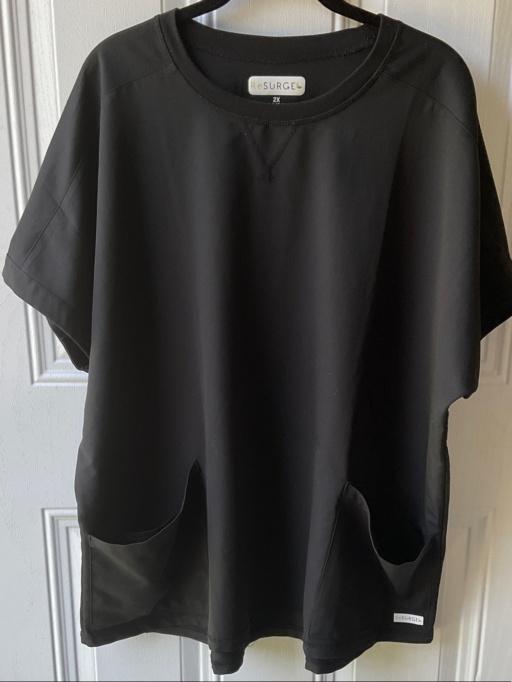 ReSURGE Black Women's Short-Sleeve Pocket Top